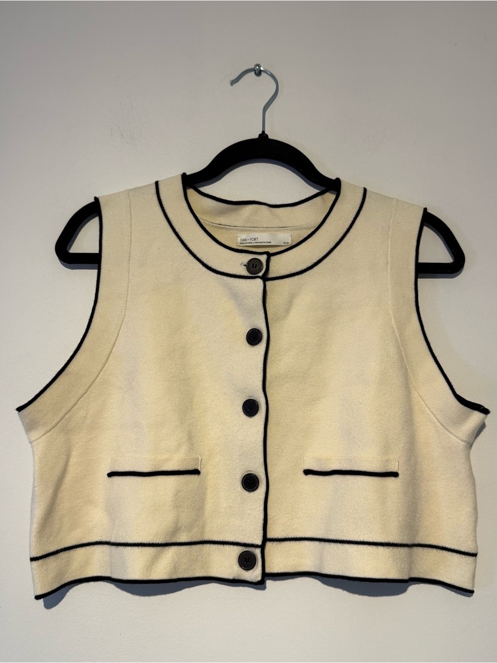 Oak + Fort button up sweater vest (Medium)